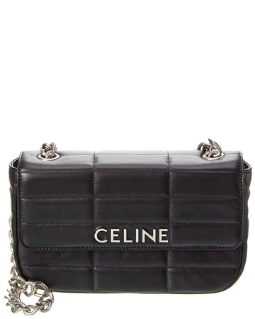 Celine Monochrome Quilted Leather Shoulder Bag