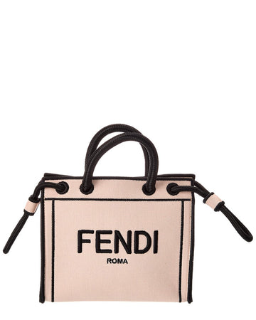 Fendi Roma Mini Canvas Tote ( )