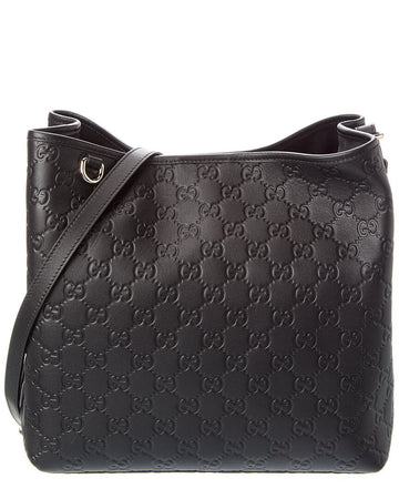 Gucci Gg Emblem Small Leather Tote