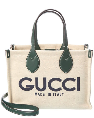 Gucci Mini Canvas & Leather Tote