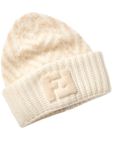 Fendi Ff Alpaca & Wool-Blend Beanie