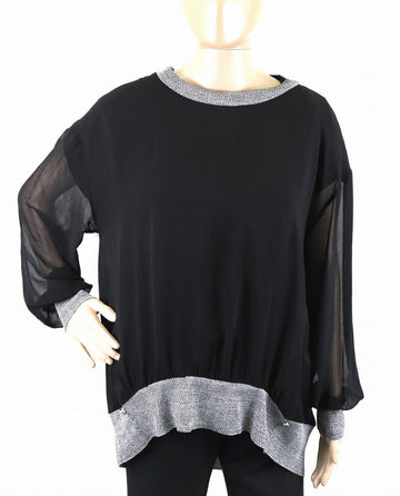 Chanel Coco Chanel Button Chiffon Pullover