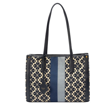 Kate Spade Flower Jacquard Stripe Market Medium Tote Bag