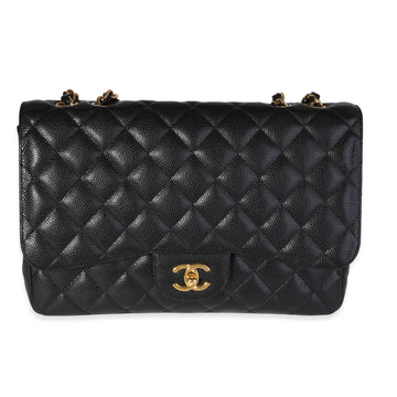 Top Quality Chanel Black Quilted Leather Jumbo Classic Single New Bag