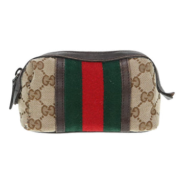 Gucci Web Beige Canvas Clutch New 1:1 Bags