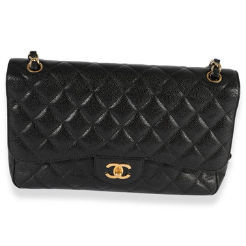 Top Quality Chanel Black Quilted Leather Jumbo Classic Double New Bag