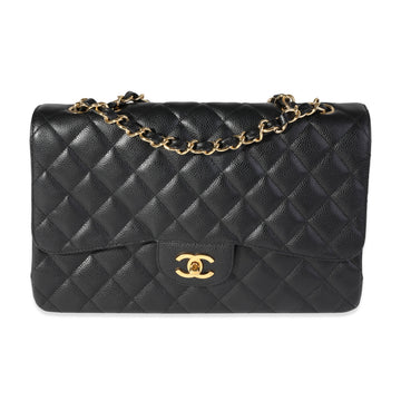 Top Quality Chanel Black Quilted Leather Jumbo Classic Single New Bag