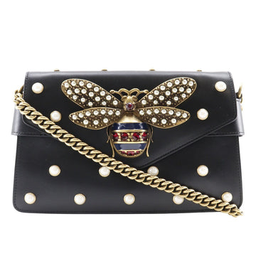 Gucci Broadway Black Leather Shoulder New 1:1 Bags
