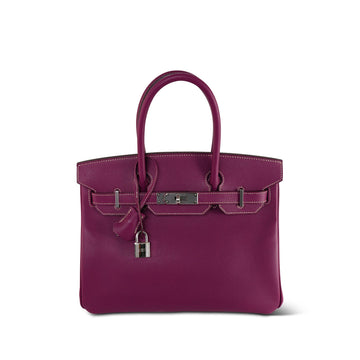 Birkin 30 (Candy Model) Bi-Color Tosca/Rose Tyrien leather Palladium Plated O Square Stamp