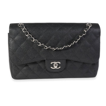 Top Quality Chanel Black Quilted Leather Jumbo Classic Double New Bag
