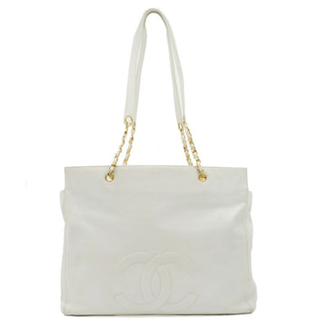Top Quality Chanel Leather Skin Coco Mark Chain Tote Bag