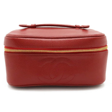 Top Quality Chanel Leather Vanity Handbag Red Leather