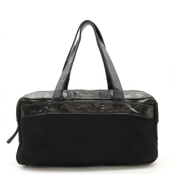 Chanel Knit/Leather Logo 2way Bag