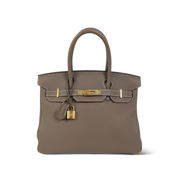 Birkin 30 Etoupe Veau Togo  A Stamp