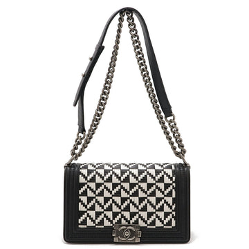 Chanel Leather Boy Chanel Matelasse Coco Mark 2way Chain Bag A67086