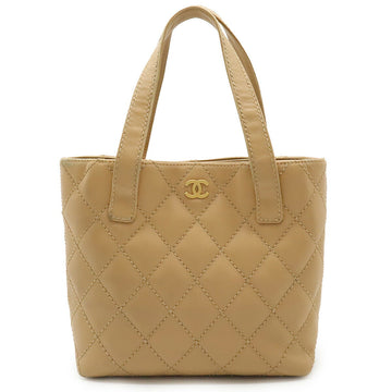 Chanel Wild Stitch Leather Tote Bag