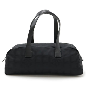 Chanel New Travel Line Nylon Jacquard Leather Boston Bag