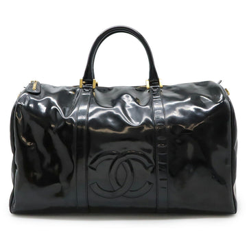 Chanel Coco Mark Patent Leather Boston Bag