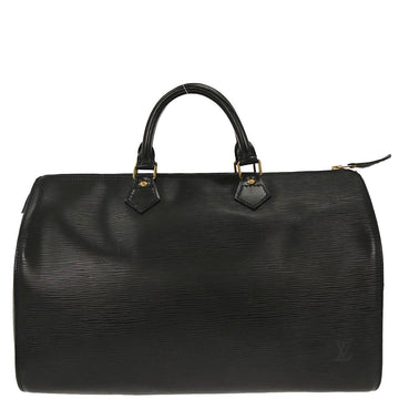 Louis Vuitton 1990 Black Epi Speedy 35 Duffle Handbag M42992