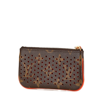 Brown Louis Vuitton Monogram Perforated Pochette Cles Coin Pouch