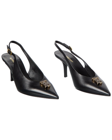 Burberry Monogram Motif Leather Slingback Pump ( )