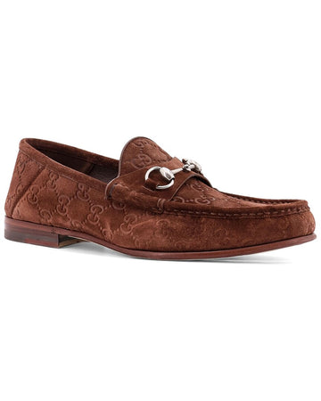 Gucci Horsebit 1953 Gg Suede Loafer