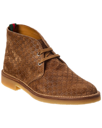 Gucci Gg Suede Bootie