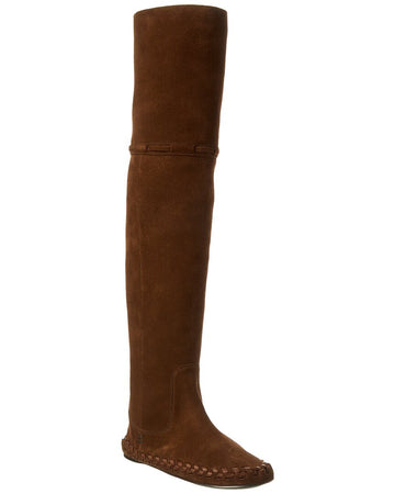 Celine Marlou Suede Over-The-Knee Boot