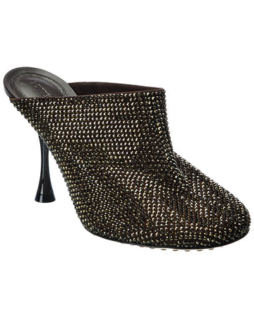 Bottega Veneta Dot Sock Sparkle Suede Mule