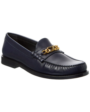 Celine Logo Leather Loafer
