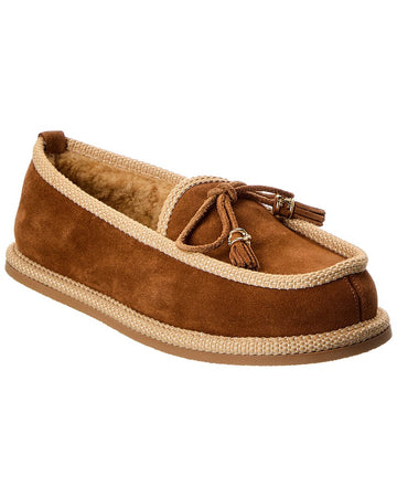 Celine Boubou Suede & Shearling Slipper
