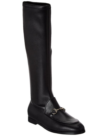 Gucci Jordaan Leather Knee-High Boot