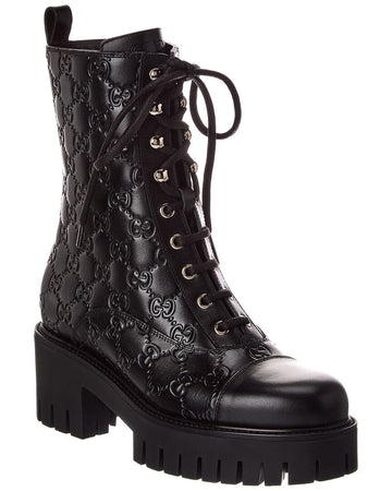 Gucci Gg Leather Bootie
