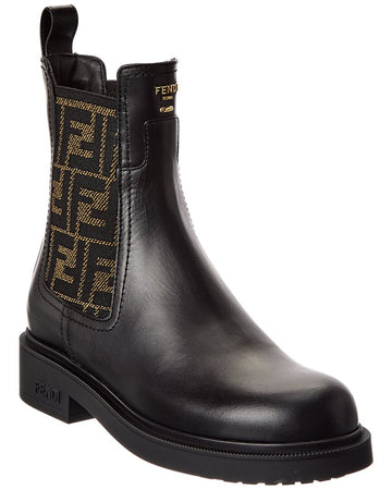 Fendi Filo Leather Biker Boot