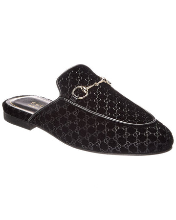 Gucci Princetown Gg Velvet Mule