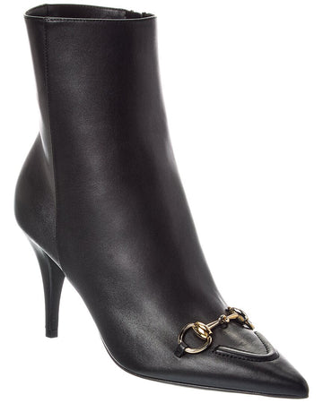 Gucci Horsebit Leather Ankle Boot