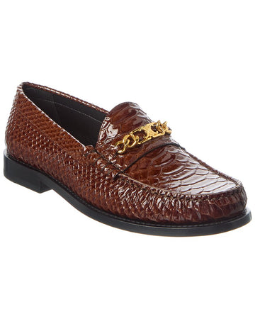 Celine Loco Triomphe Python-Embossed  Loafer