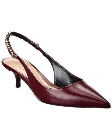 Gucci Signoria Leather Slingback Pump