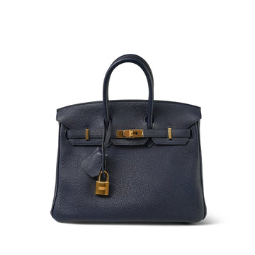 Birkin 25 Bleu Nuit Veau Togo  A Stamp