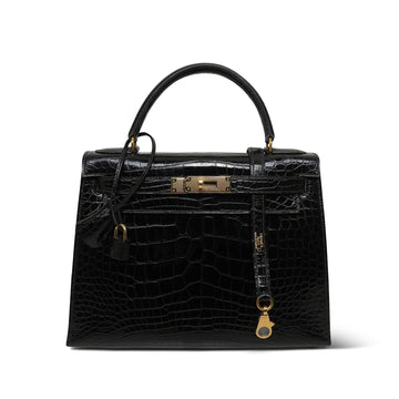 Kelly Sellier 28 Black Alligator  U Circle Stamp