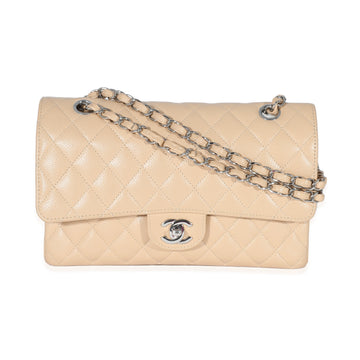 Top Quality Chanel Beige Quilted Leather Medium Classic Double New Bag