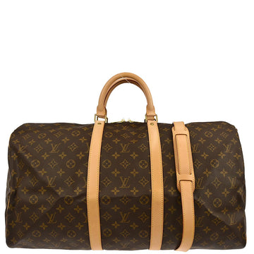 Louis Vuitton 1999 Monogram Keepall Bandouliere 55 Travel Bag M41414