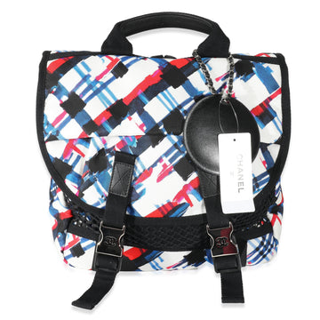 Top Quality Chanel Blue White Red Nylon Airline Backpack