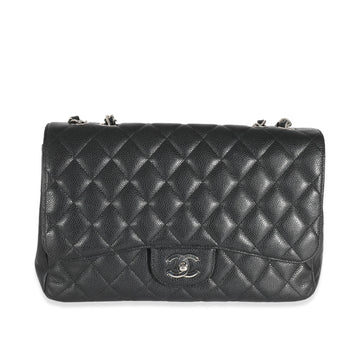 Top Quality Chanel Black Quilted Leather Jumbo Classic Single New