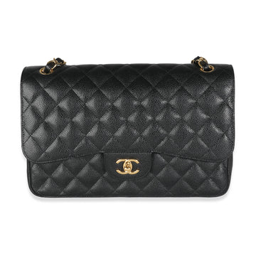 Top Quality Chanel Black Quilted Leather Jumbo Classic Double New Bag