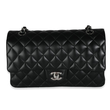 Top Quality Chanel Black Quilted Leather Medium Classic Double New Bag