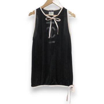 Chanel Sports Line Coco Mark Open Knit Mesh Tank Top