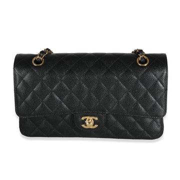 Top Quality Chanel Black Quilted Leather Medium Classic Double New Bag