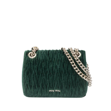 Miu Miu Velvet Matelassé Small Club Shoulder Bag