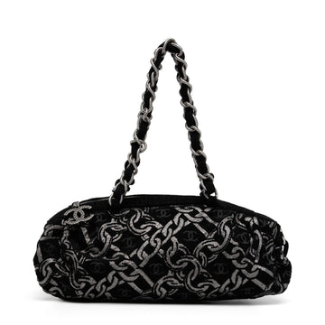 Denim Chain Bowler Bag